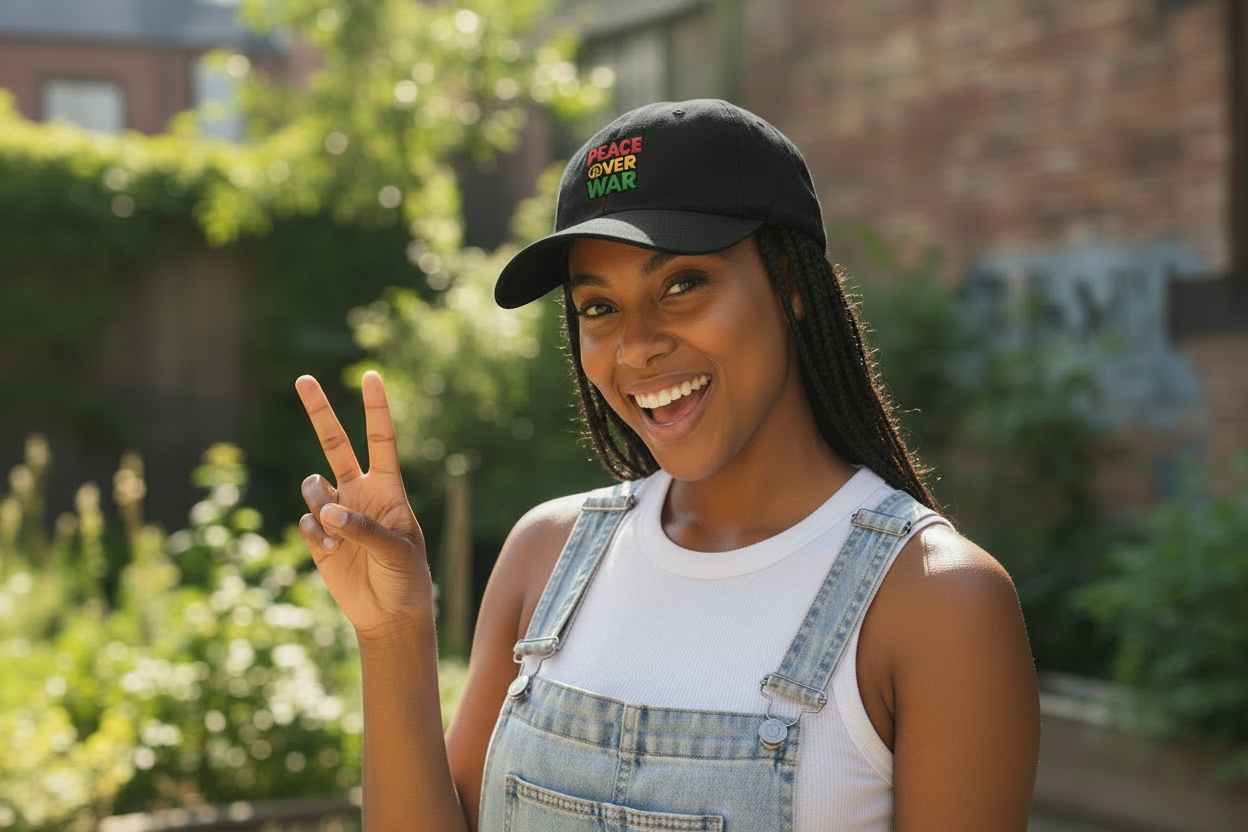 Peace over war hat